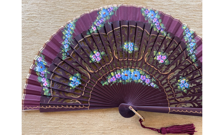 Abanico bolso flores