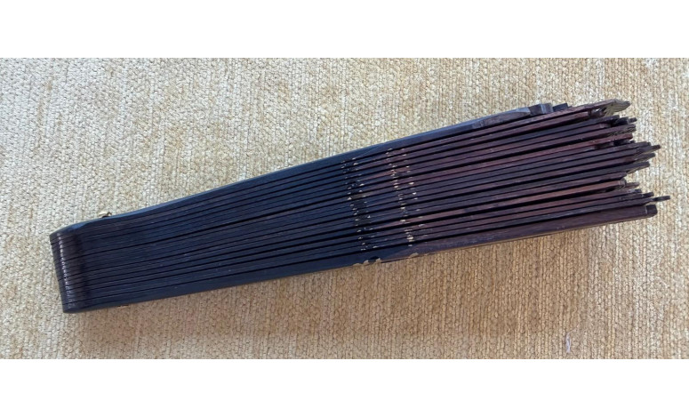 Abanico baraja palosanto y ébano