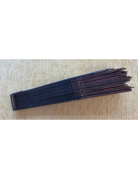 Abanico baraja palosanto y ébano
