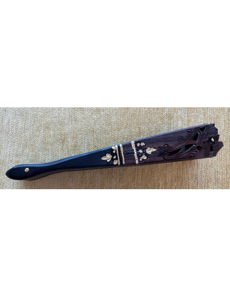 Abanico baraja palosanto y ébano