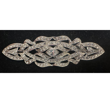 Broche plata mantilla