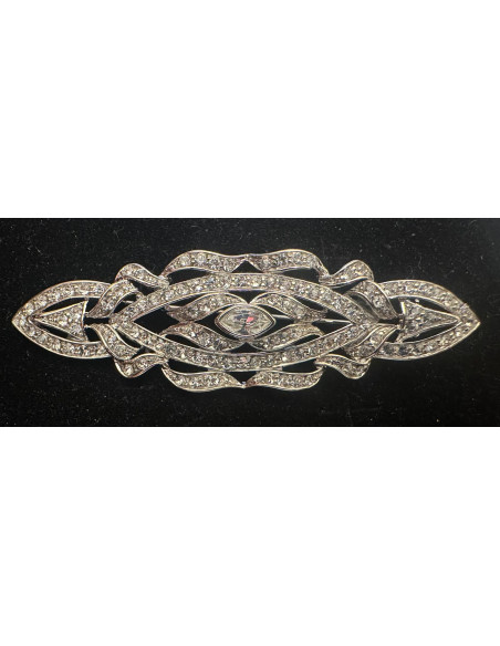 Broche plata mantilla