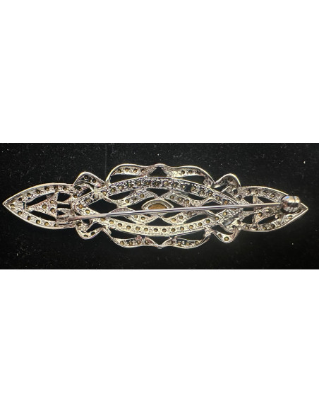 Broche plata mantilla