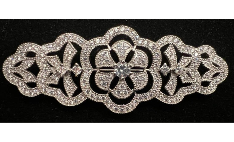 Broche mantilla plata
