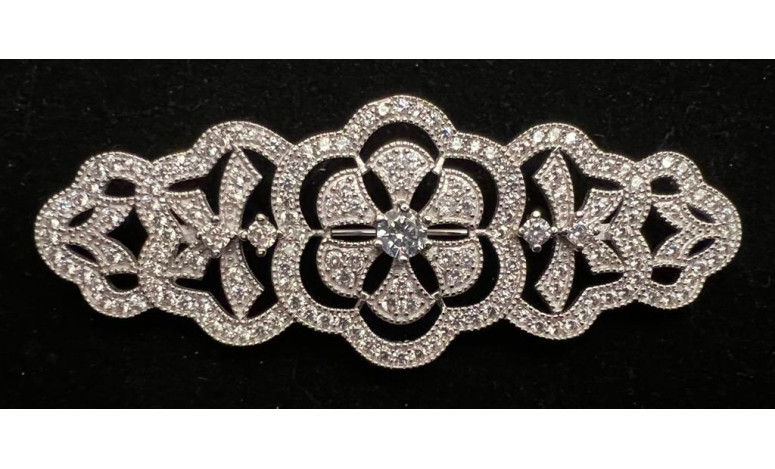 Broche mantilla plata