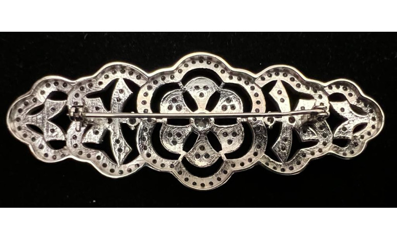 Broche mantilla plata