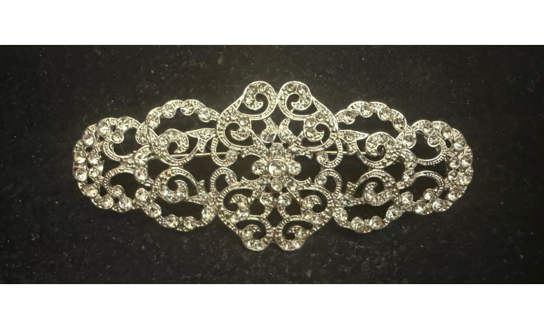 Broche mantilla rodio