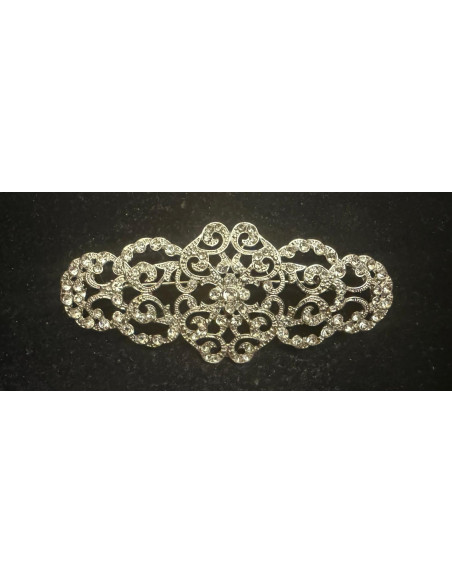 Broche mantilla rodio