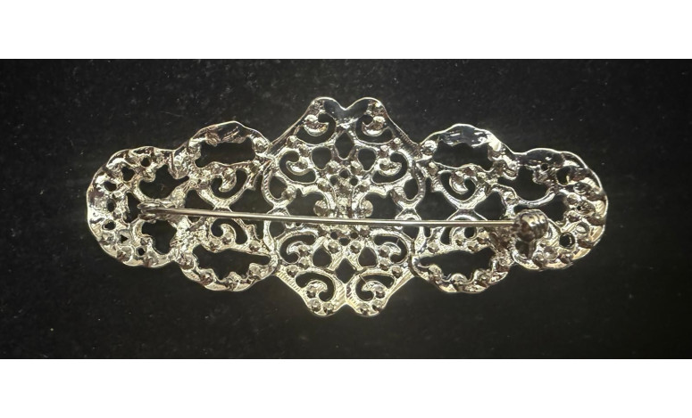 Broche mantilla rodio