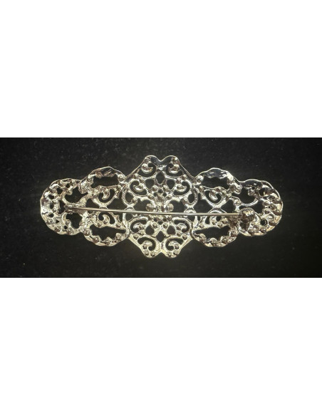 Broche mantilla rodio