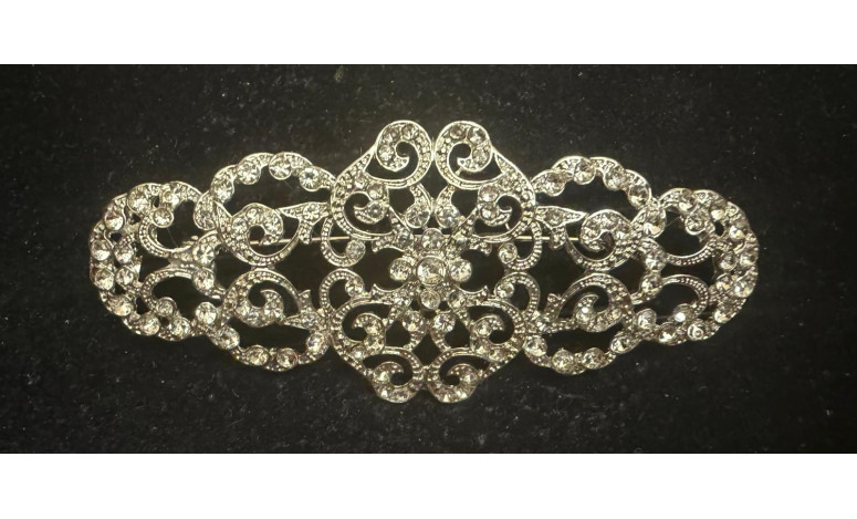 Broche mantilla rodio