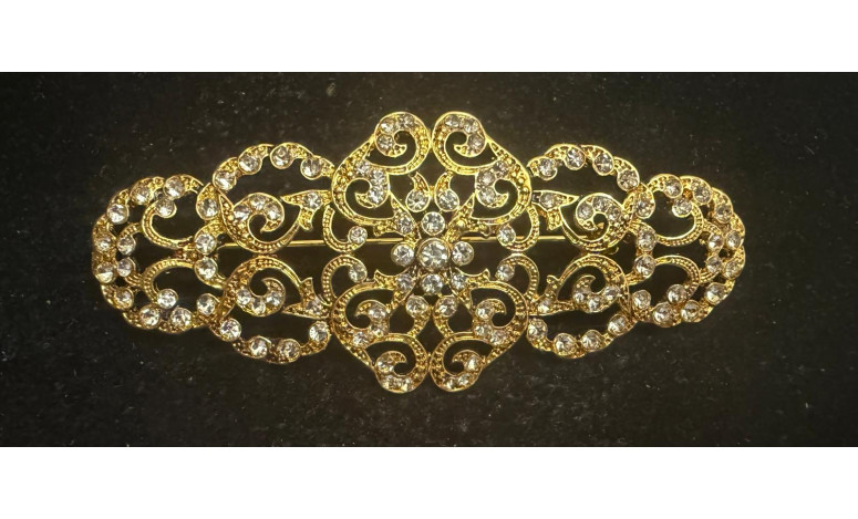 Broche mantilla rodio