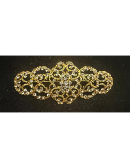 Broche mantilla rodio