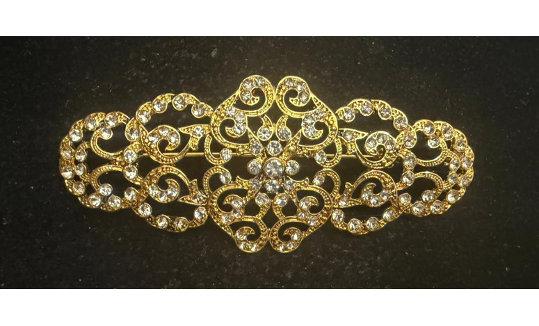 Broche mantilla rodio