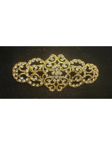 Broche mantilla rodio