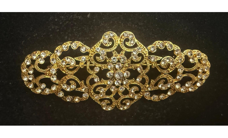 Broche mantilla rodio