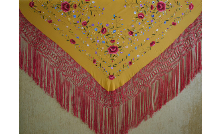 Mantón mano seda 140cm