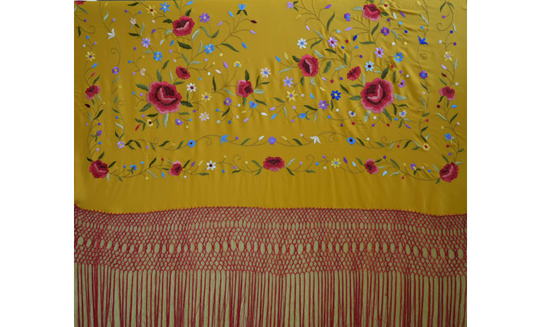 Mantón mano seda 140cm
