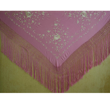 Mantón mano seda 140cm 2
