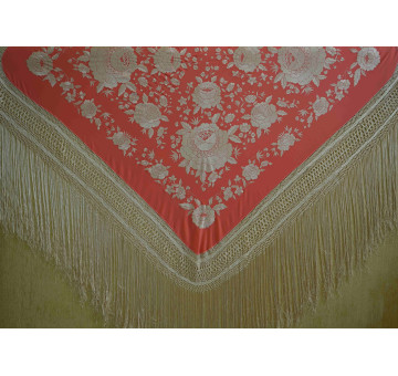 Mantón mano seda 140cm 2