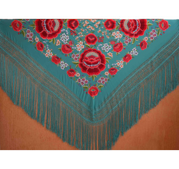 Mantón mano seda 140cm 2