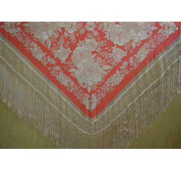 Mantón mano seda 140cm 2