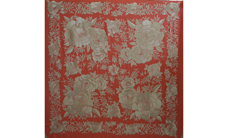 Mantón mano seda 140cm