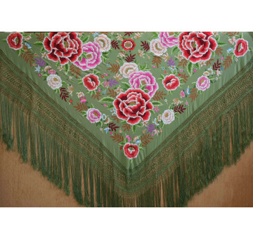 Mantón mano seda 140cm 2
