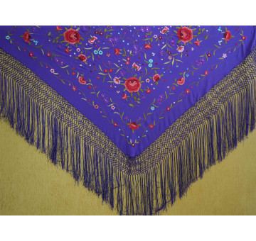 Mantón mano seda 115cm 2