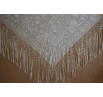 Mantón mano seda 130cm