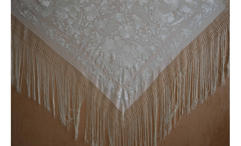 Mantón mano seda 130cm