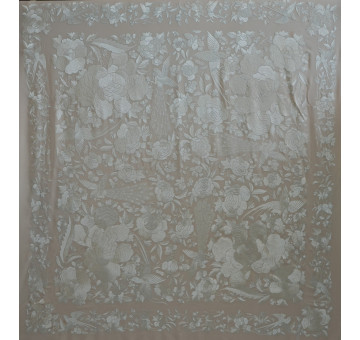 Mantón mano seda 130cm 2