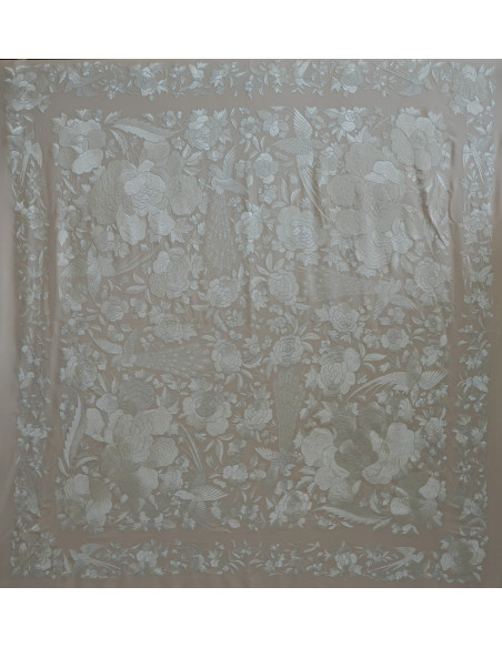 Mantón mano seda 130cm