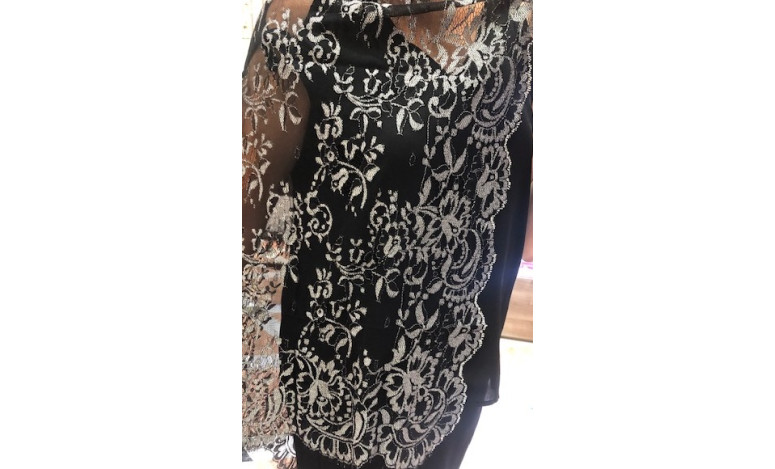 Mantilla máquina 100*220 negro-plata