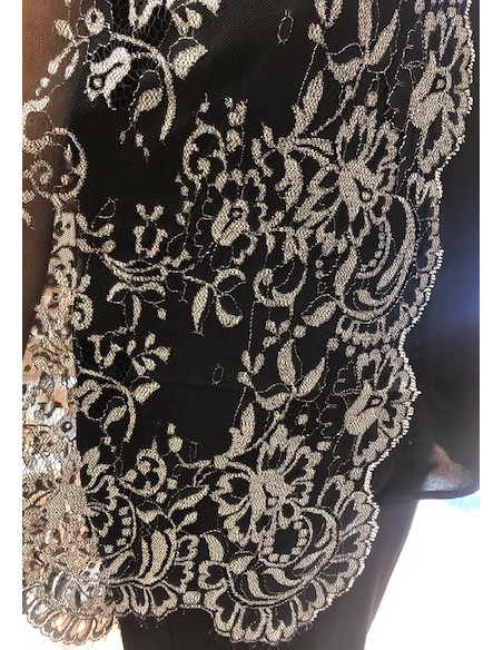 Mantilla máquina 100*220 negro-plata