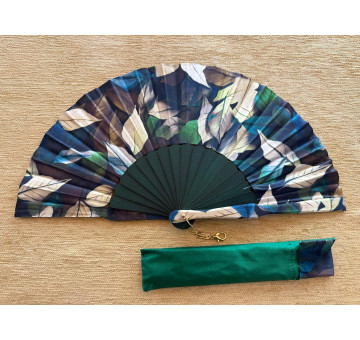 Abanico batik flores