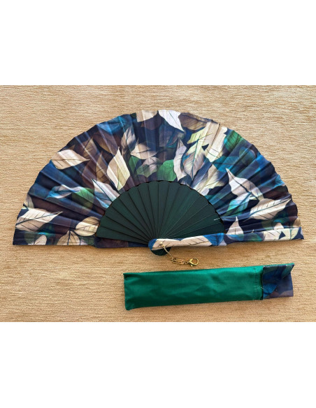 Abanico batik flores