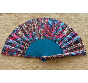 Abanico batik flores 2