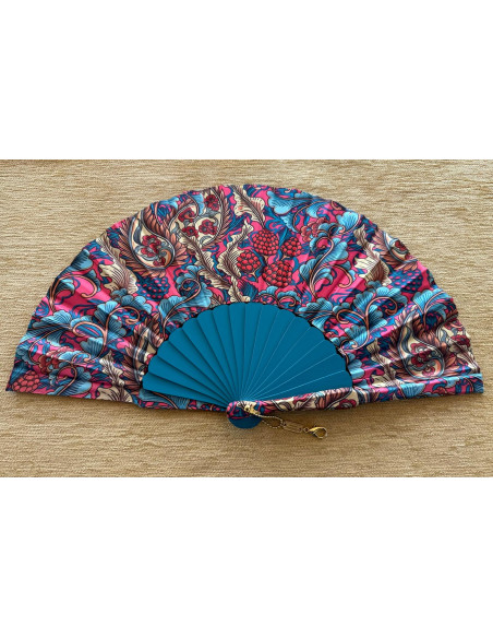 Abanico batik flores