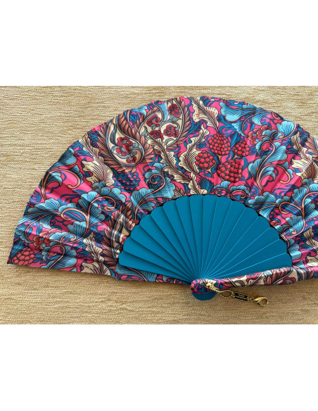 Abanico batik flores