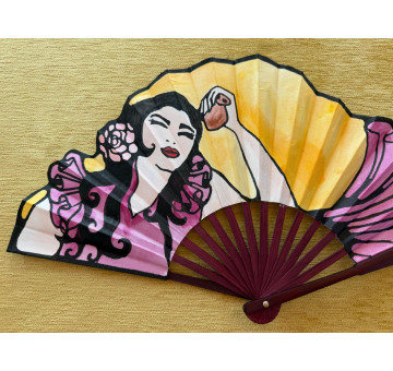 Abanico seda flamenca 2