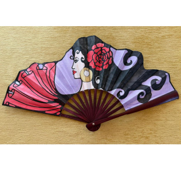 Abanico seda flamenca