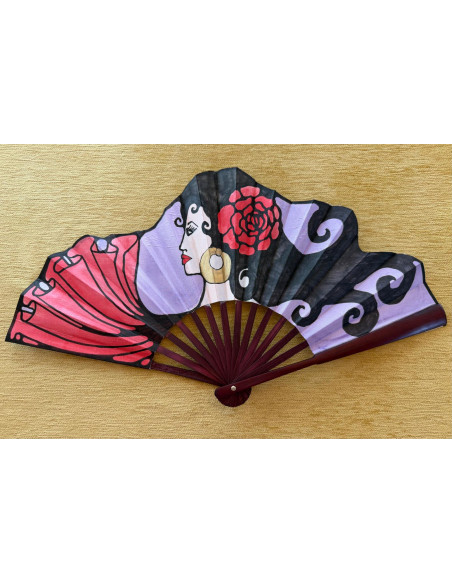 Abanico seda flamenca