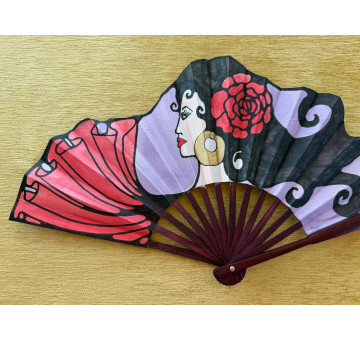 Abanico seda flamenca 2