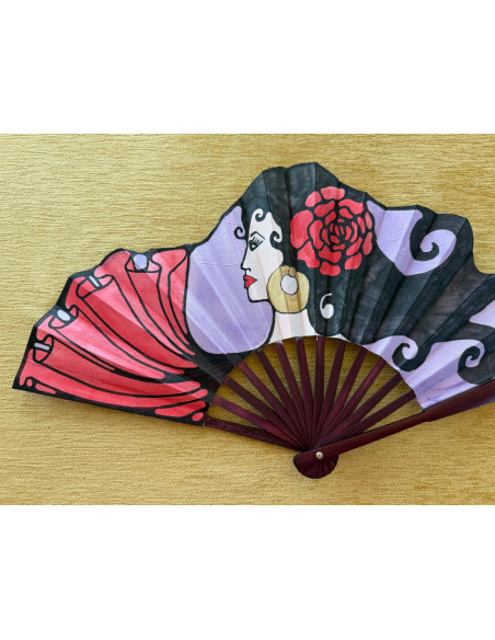 Abanico seda flamenca