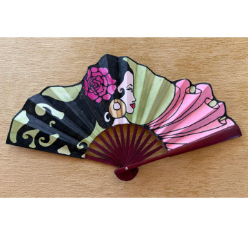 Abanico seda flamenca