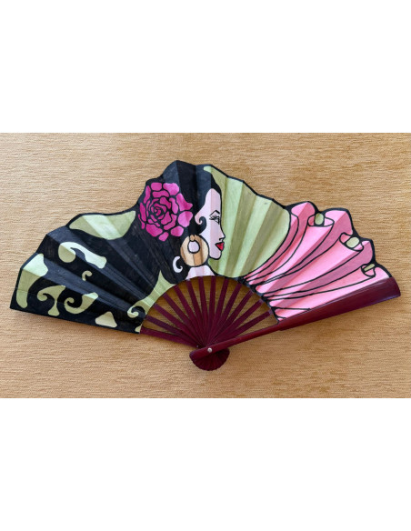 Abanico seda flamenca
