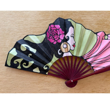 Abanico seda flamenca 2