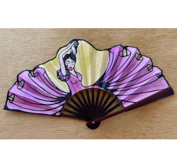 Abanico seda flamenca