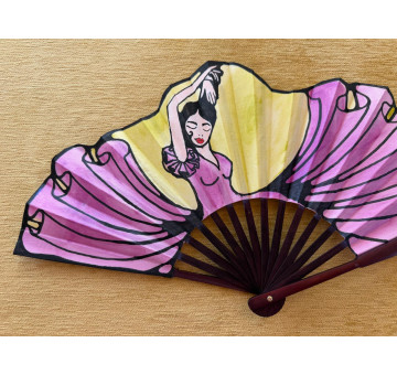 Abanico seda flamenca 2